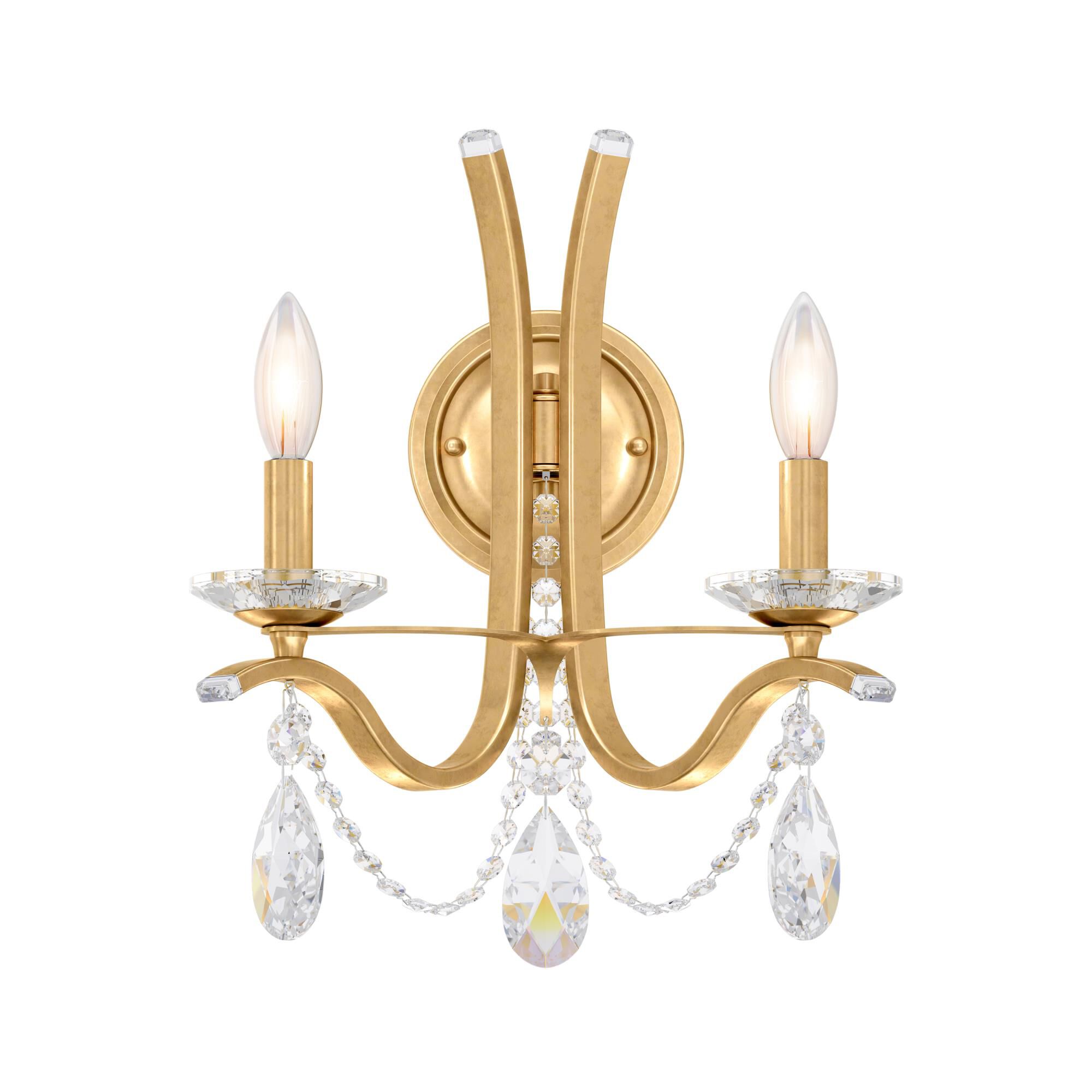 Shown in Heirloom Gold finish and Clear Heritage crystal