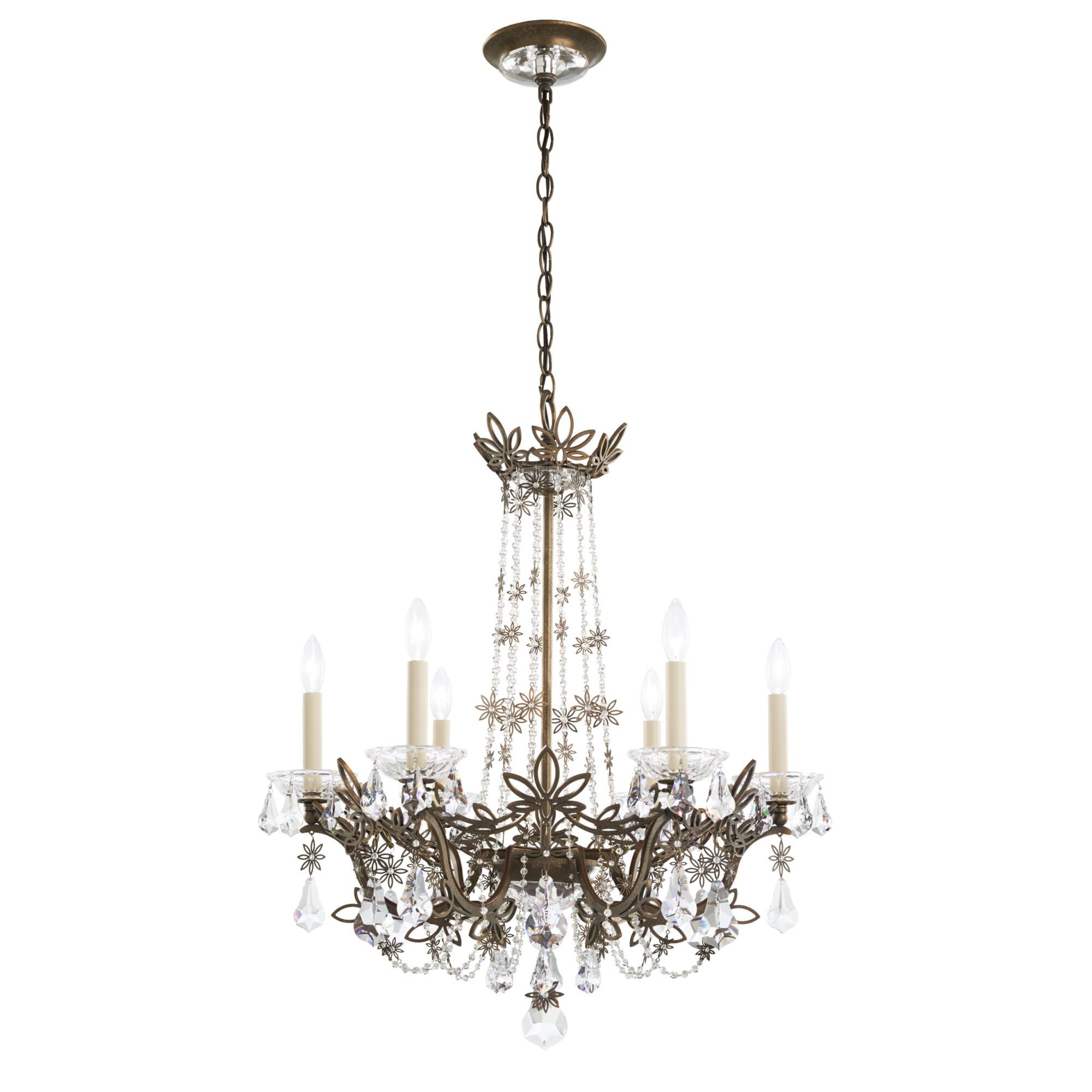 Florabella 25 Inch 6 Light Chandelier by Schonbek