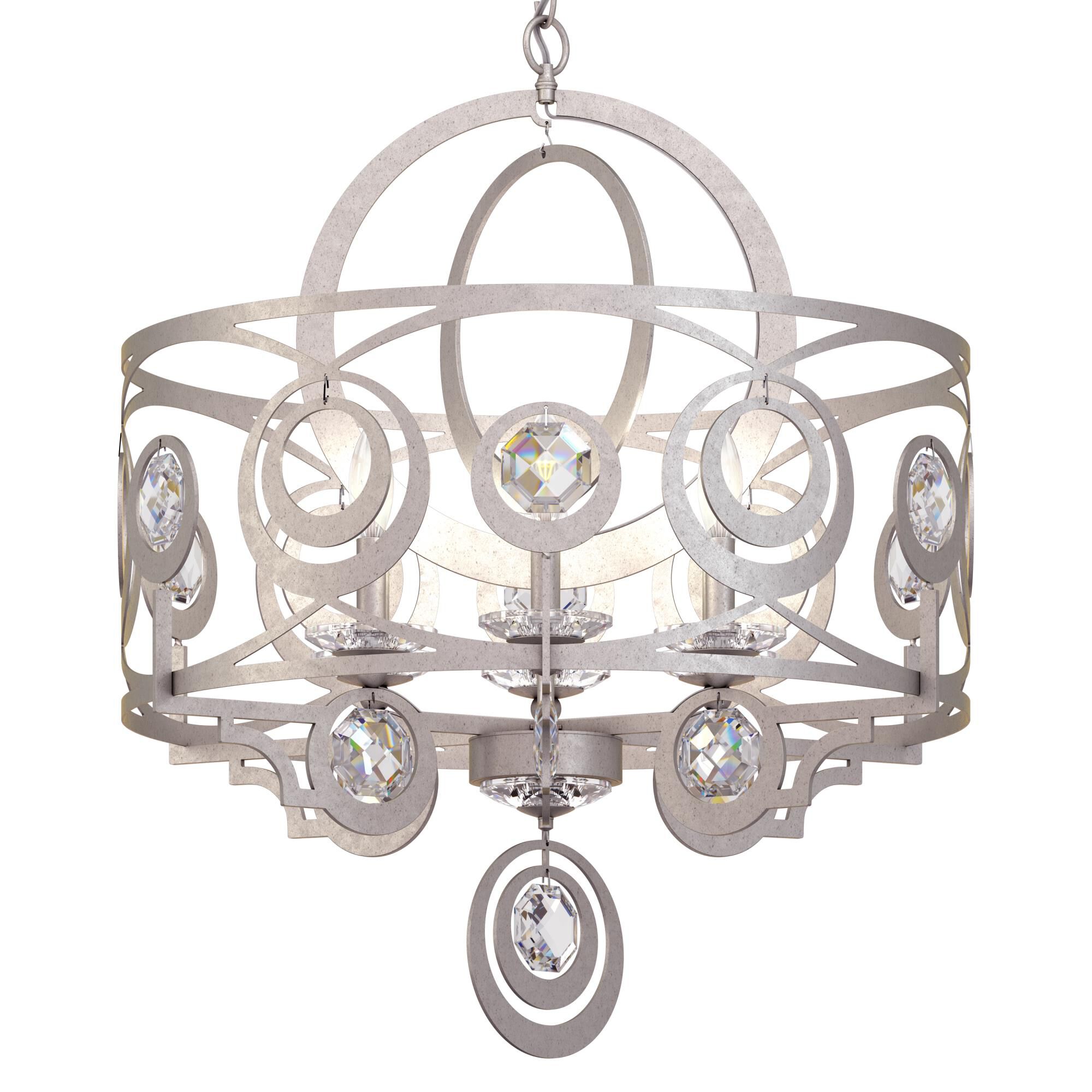 Shown in Antique Silver finish and Clear Heritage crystal