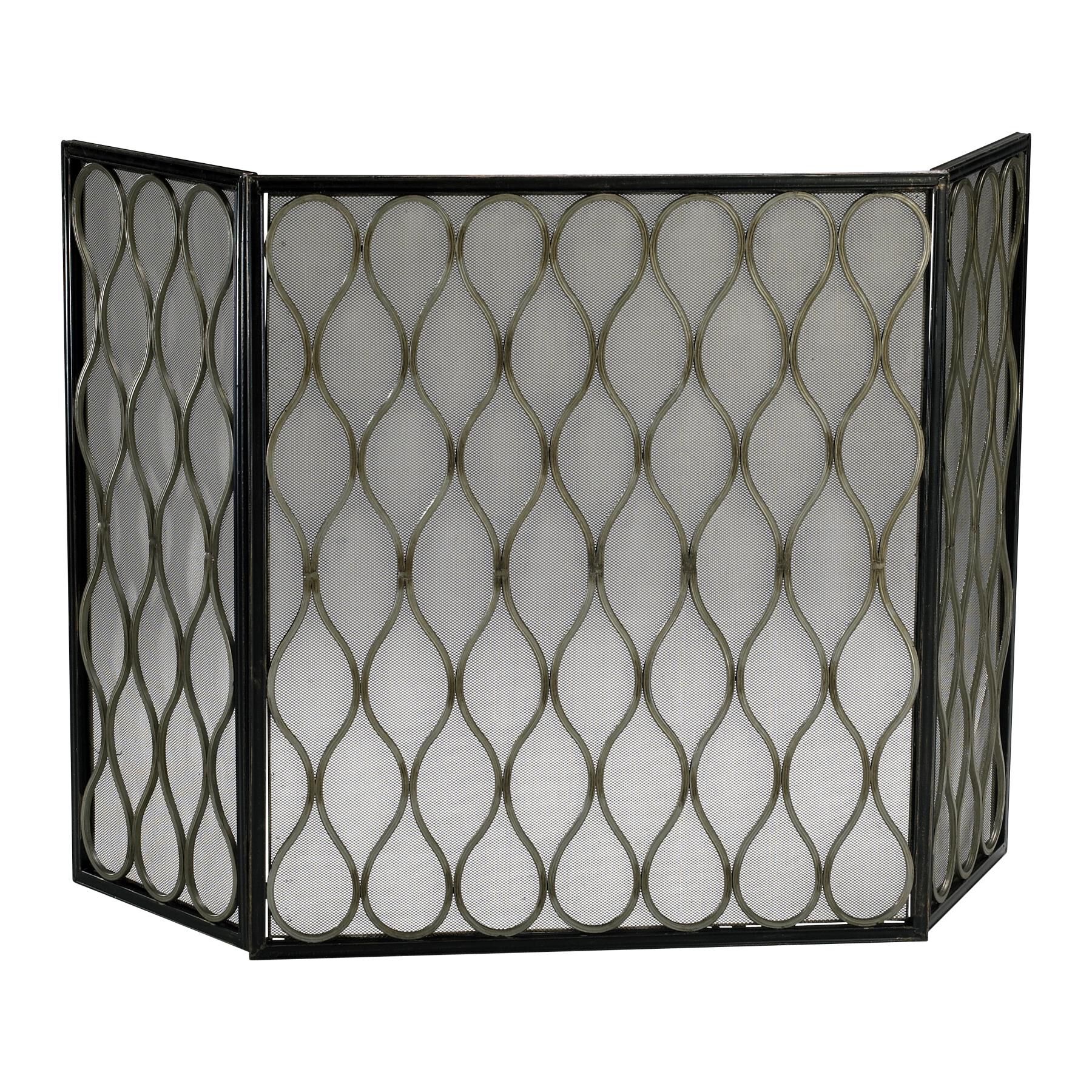 Gold Mesh Fireplace Screen by Cyan Designs