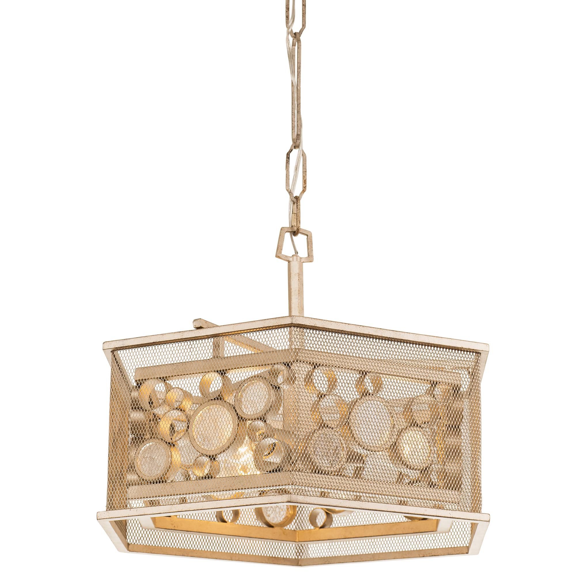 Shown in Zen Gold finish and Champagne Recycled glass 