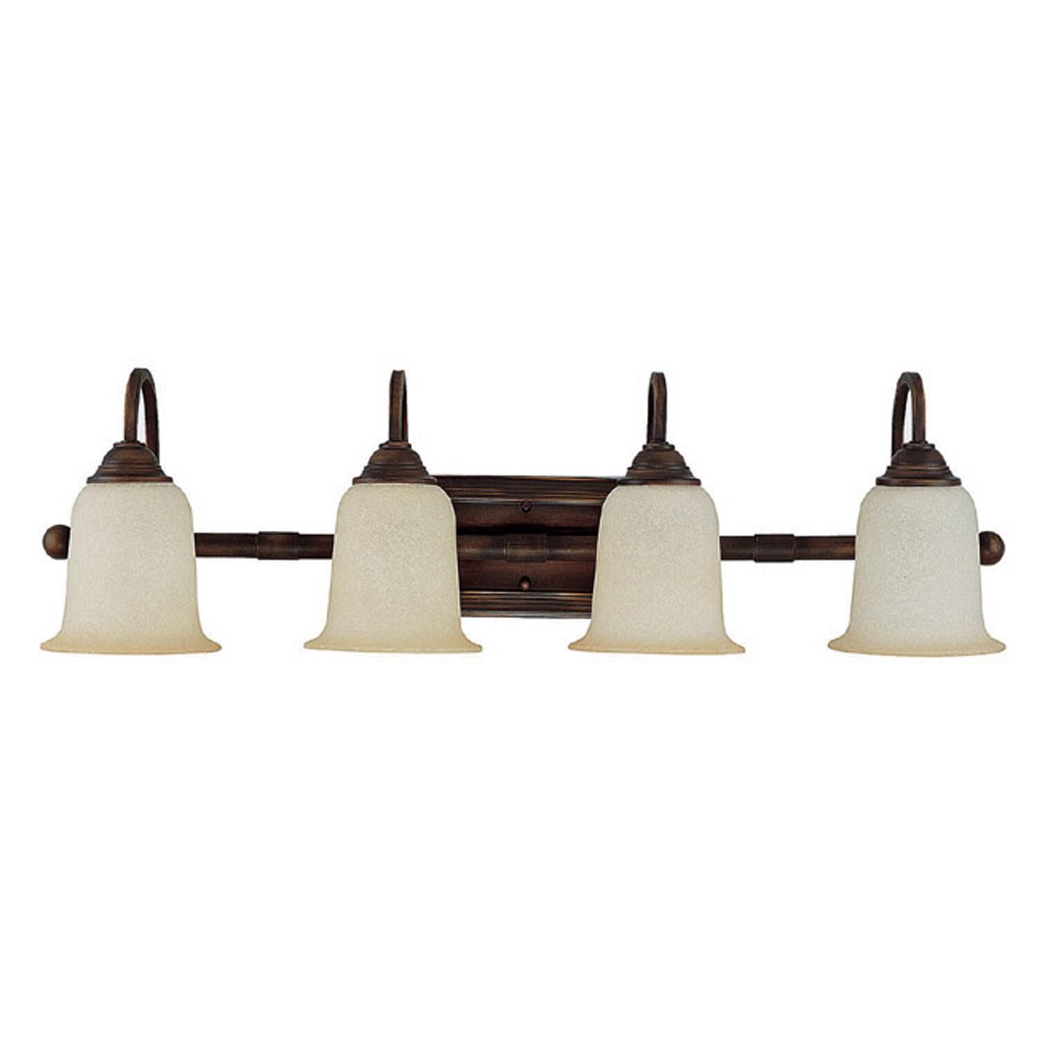 Shown in Burnished Bronze finish and Mist Scavo glass 