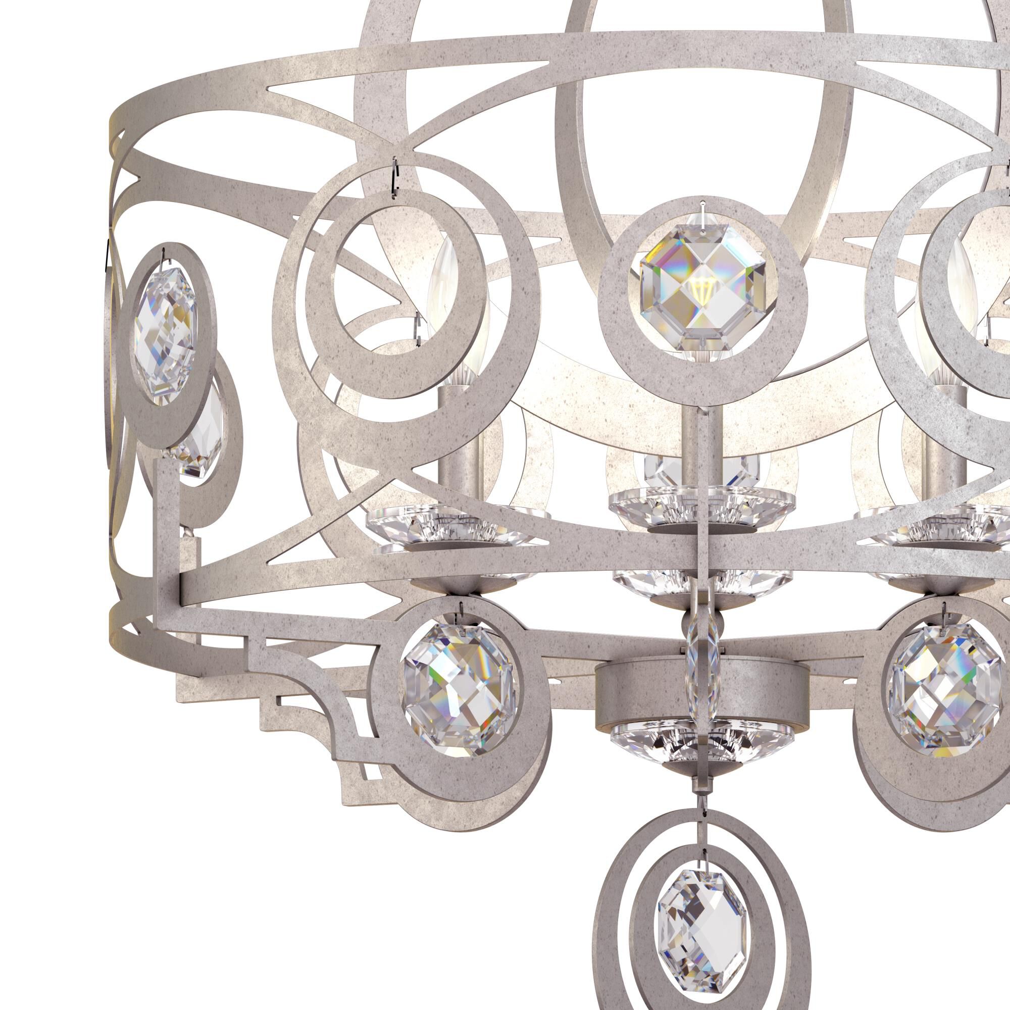 Shown in Antique Silver finish and Clear Heritage crystal