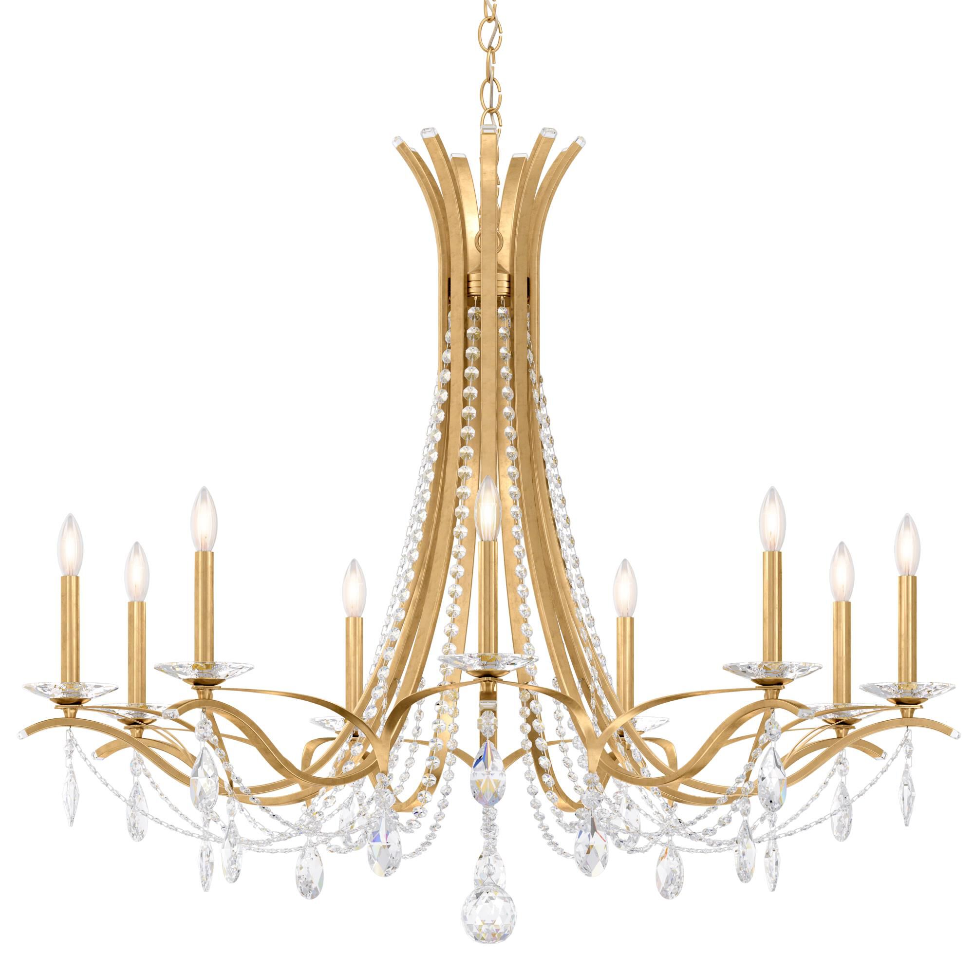 Shown in Heirloom Gold finish and Clear From Swarovski crystal