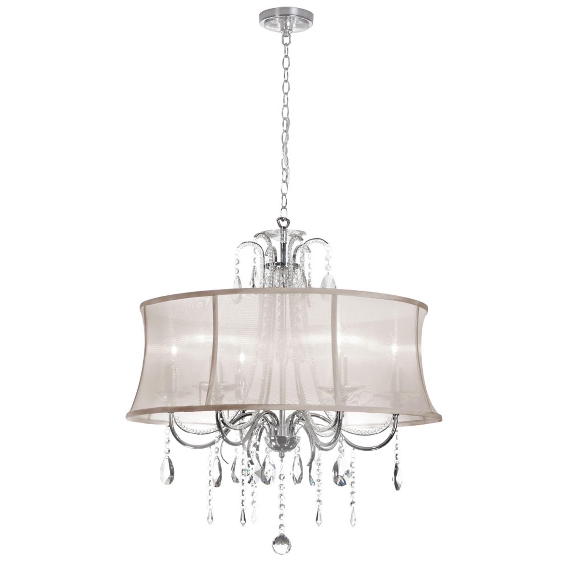Ella 27 Inch 6 Light Chandelier by Dainolite