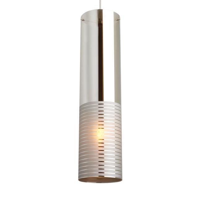 Shown in Satin Nickel finish and Metallic Chrome glass and Metallic Glass shade