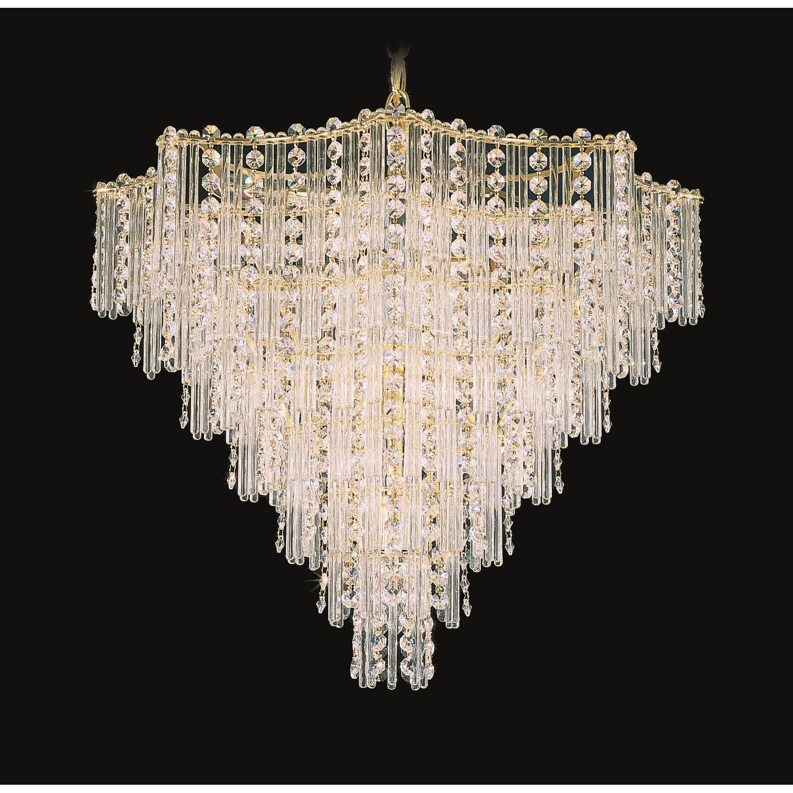 Shown in Gold finish and Gemcut crystal