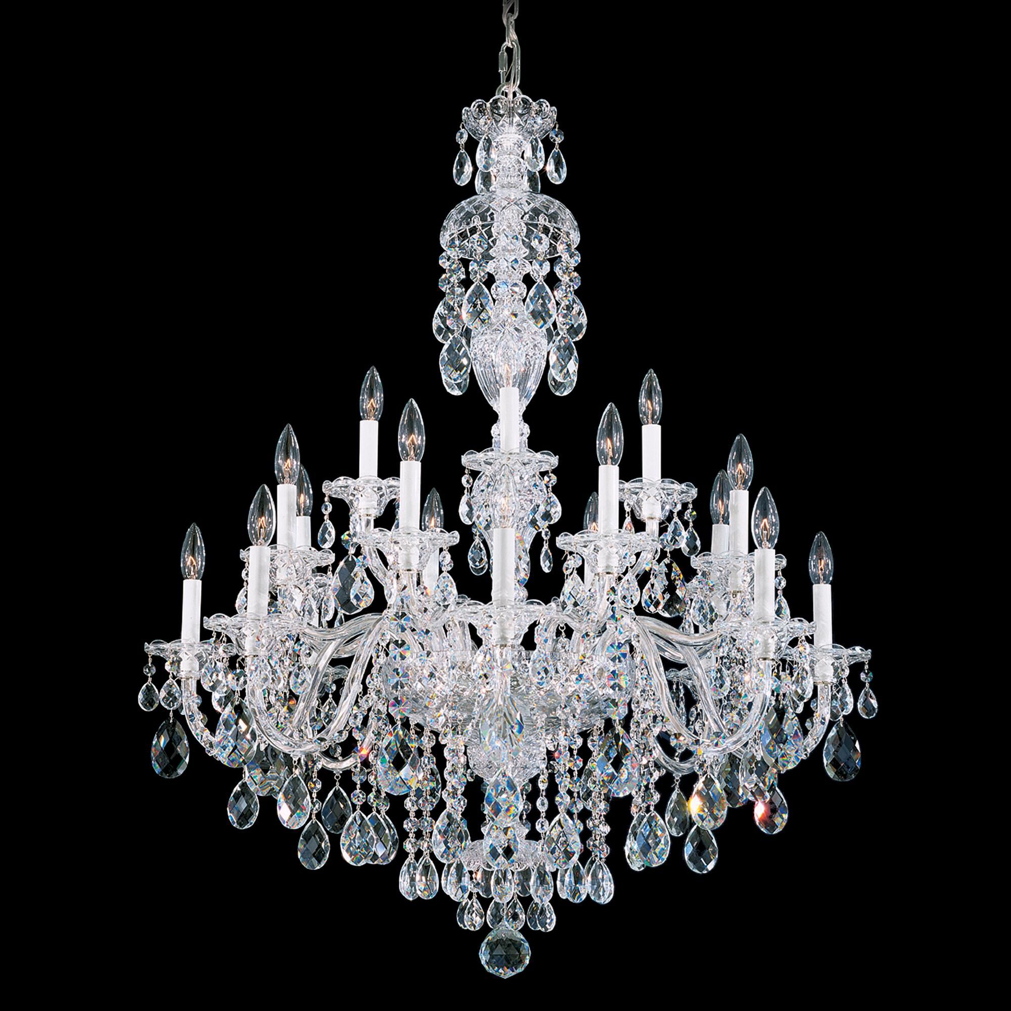 Sterling 34 Inch 20 Light Chandelier by Schonbek