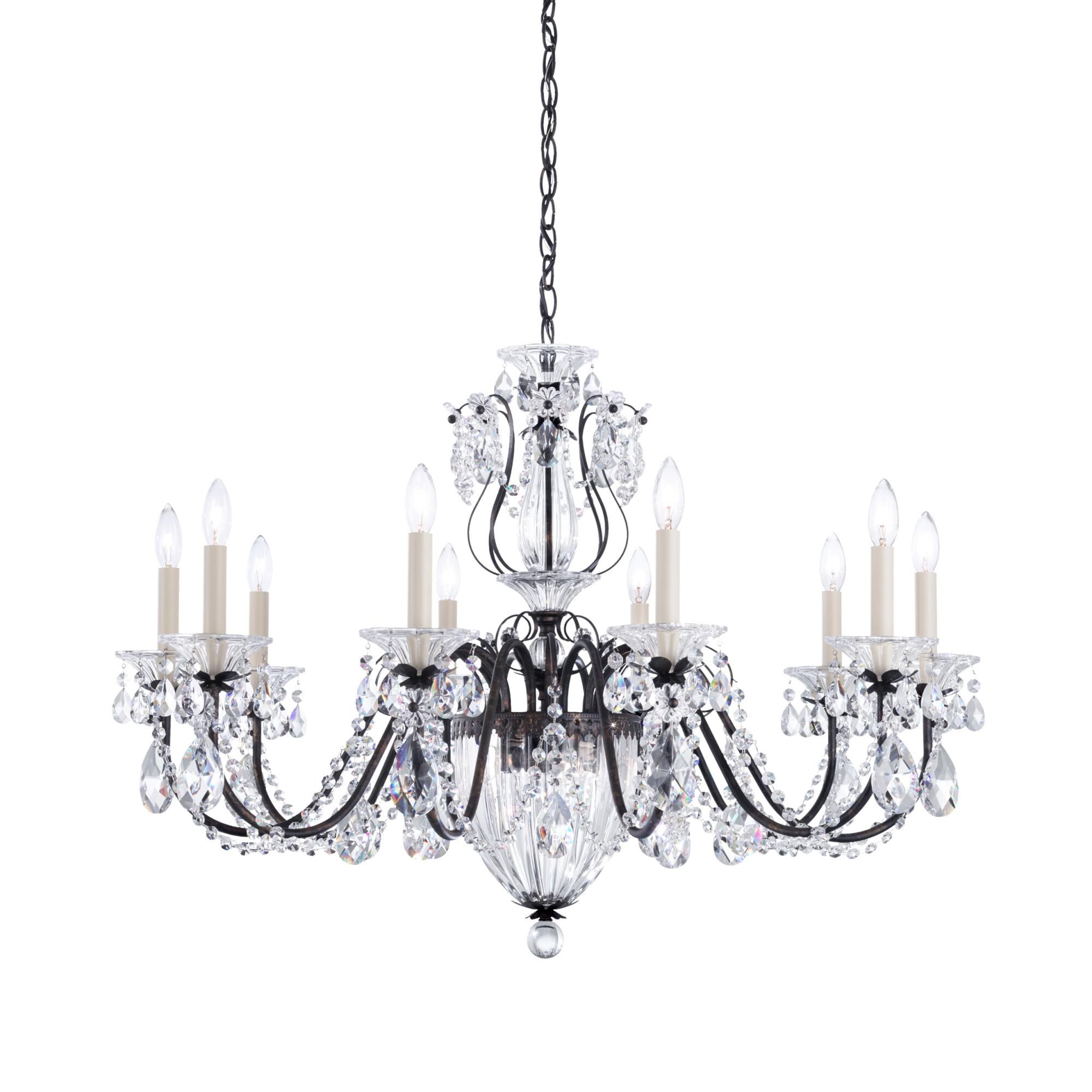 Bagatelle 35 Inch 10 Light Chandelier by Schonbek