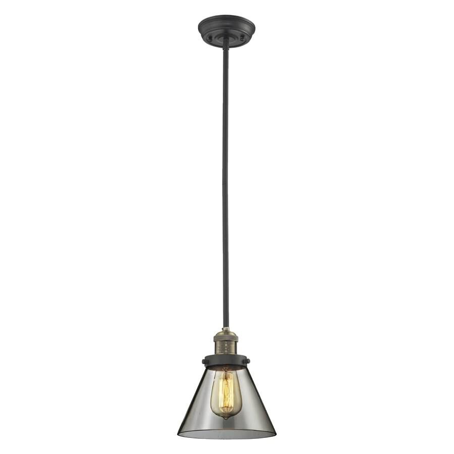 Shown in Black Brushed Brass finish and Smoked glass