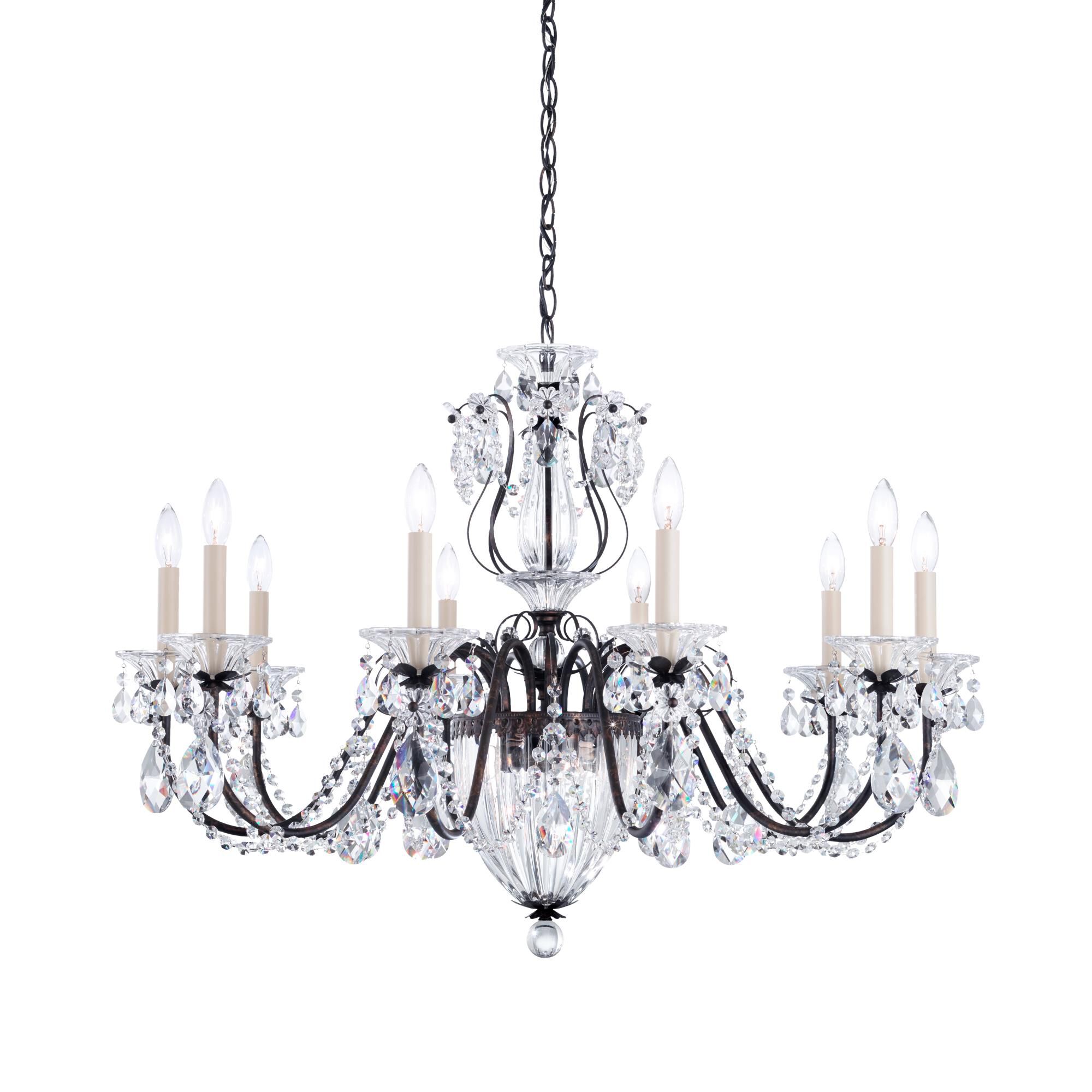 Bagatelle 35 Inch 10 Light Chandelier by Schonbek