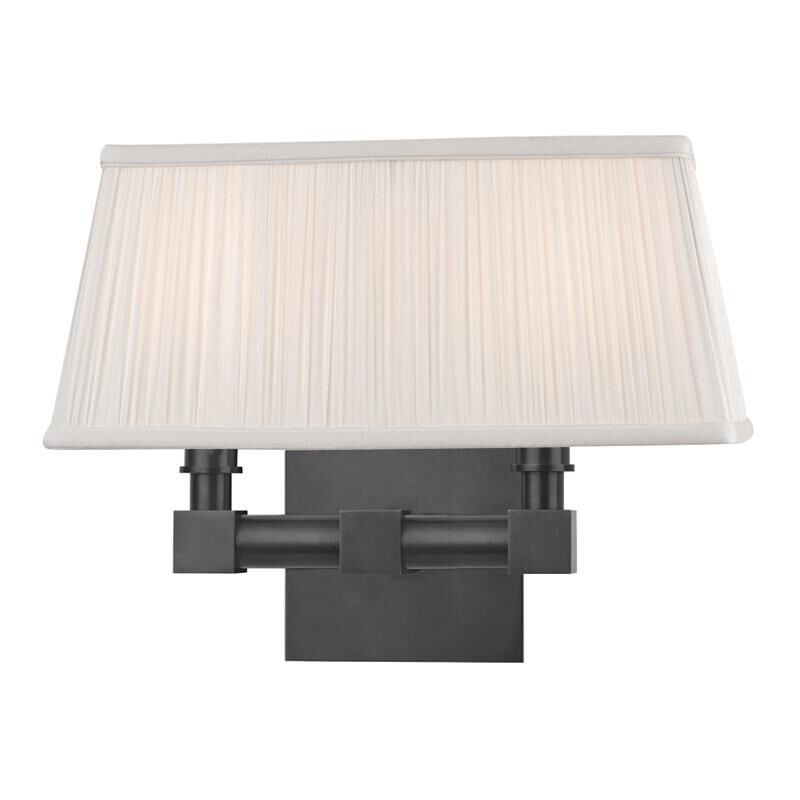 Shown in Old Bronze finish and Off White Silk shade