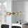 Click for Brushed Gold Chandelier with Clear Glass By Designers Fountain