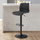 Click for Wyatt Distressed Black Adjustable Height Swivel Stool by Crosley Furniture