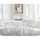 White  Counter Height Dining Table with Four X-Back Stool
