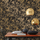 Amour Matte Black and Gold Removable Wallpaper