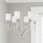 Shop Abbie Polished Nickel and White Chandelier at Bellacor