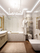Illuminate Modern Bathroom Space with White Chandeliers