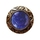 Gold Plate Victorian Jeweled Knob with Blue Sodalite Stone