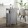 Click For Gray Kitchen Cart with Stainless Steel Top