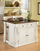 Click for White Kitchen Island and Two Stools