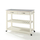 Stainless Steel Top White Kitchen Cart