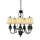 Click for Antique Bronze Hand Blown Art Glass Chandelier By Dale Tiffany