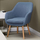 Take a Seat Charlotte Sherpa Blue Accent Chair