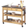 Click for Natural Wood Kitchen Cart with Stainless Steel Top