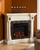 Ivory Electric Fireplace for Modern Living Room