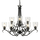 Click for Parrish Black Chandelier with Seeded Glass By Golden Lighting