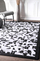 Abstract Tiles Black and White Rectangular Rugs