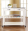 Click For White Kitchen Cart Island with Stainless Steel Top