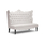 Beige Linen Banquette Sofa with Tufted Back