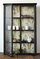 Accent Wood Cabinet with Fern Wallpaper