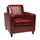Comfortable & Cozy Red Leather Club Chair