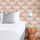 Peach Color Wall Paper with Ornate Bird Pattern