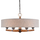 Click for brown 6-light single shade drum chandelier from Uttermost's Woodall collection