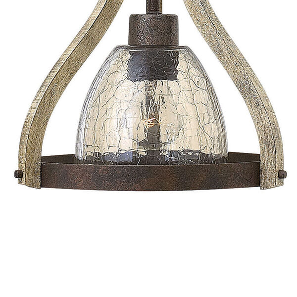 Middlefield Iron Rust One Light Pendant with Smoked Glass, image 5