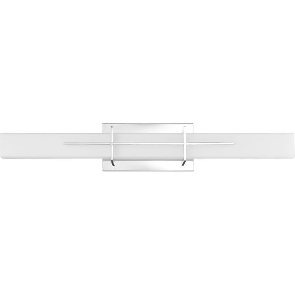 Gemini Polished Chrome 28-Inch Integrated LED One-Light Bath Vanity with Opal Etched Glass, image 6