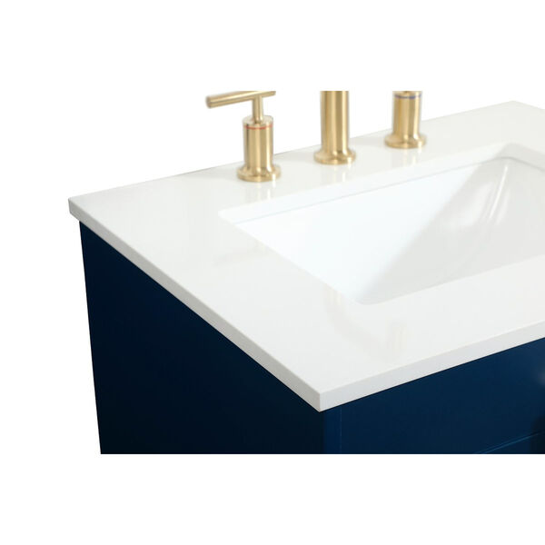 Eugene Blue 24-Inch Single Bathroom Vanity, image 4