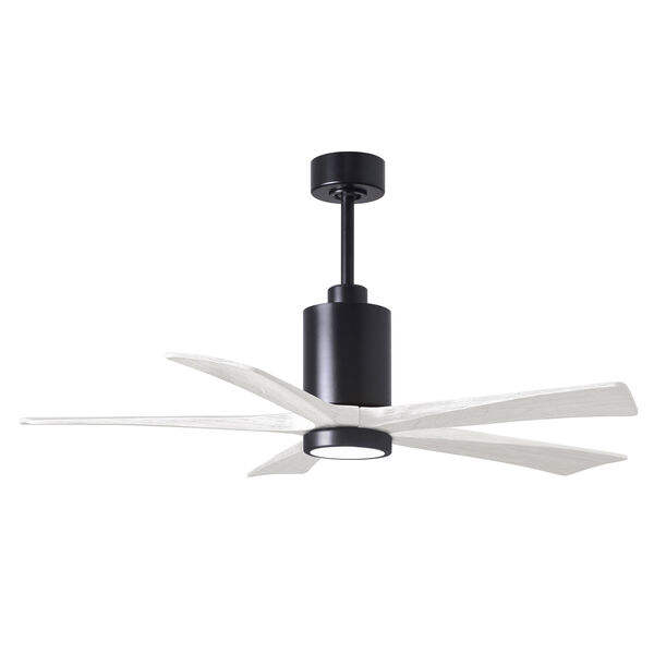 Patricia-5 Matte Black and Matte White 52-Inch Ceiling Fan with LED Light Kit, image 4