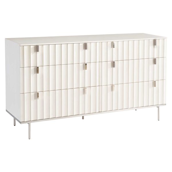 Modulum White and Stainless Steel Dresser, image 2