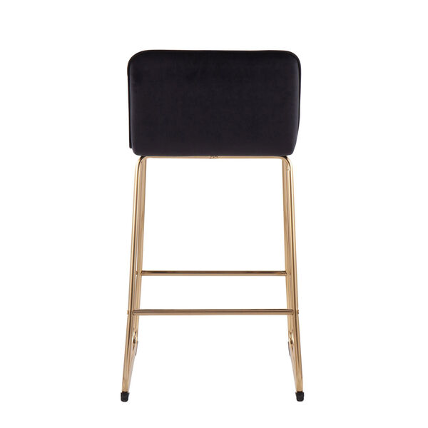 Casper Gold and Black Fixed-Height Counter Stool, Set of 2, image 4