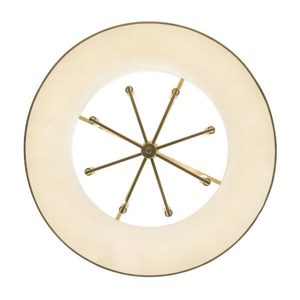 Coco Matte White and French Gold Eight-Light Pendant, image 4