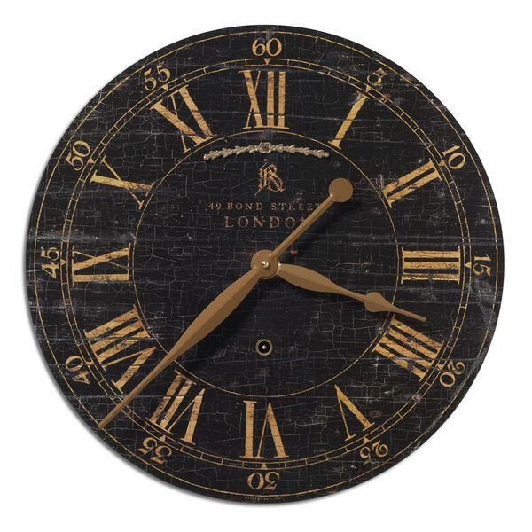 Bond Street 18 Inch Black Clock, image 1