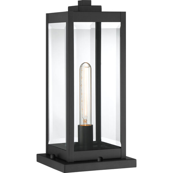 Westover Earth Black One-Light Outdoor Pier Base with Transparent Beveled Glass, image 1