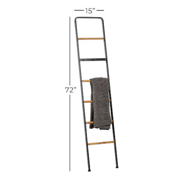 Black Metal Ladder, 72-Inch Height, image 3