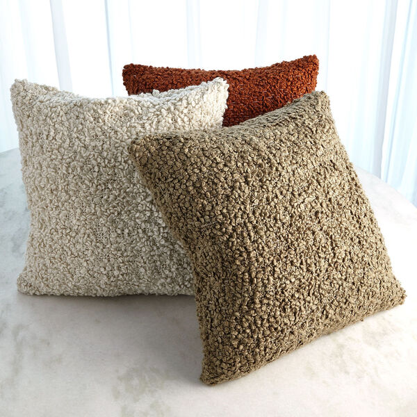 Brown 20 In x 20 In. Textured Boucle Pillow, image 2