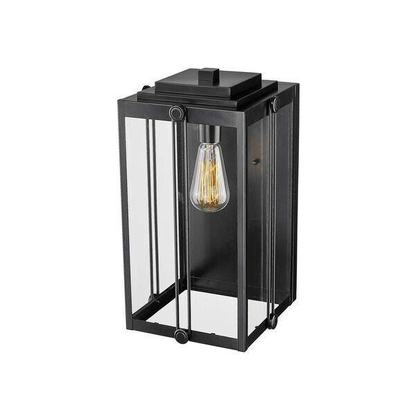 Oakland Powder Coated Black One-Light Outdoor Wall Sconce, image 3
